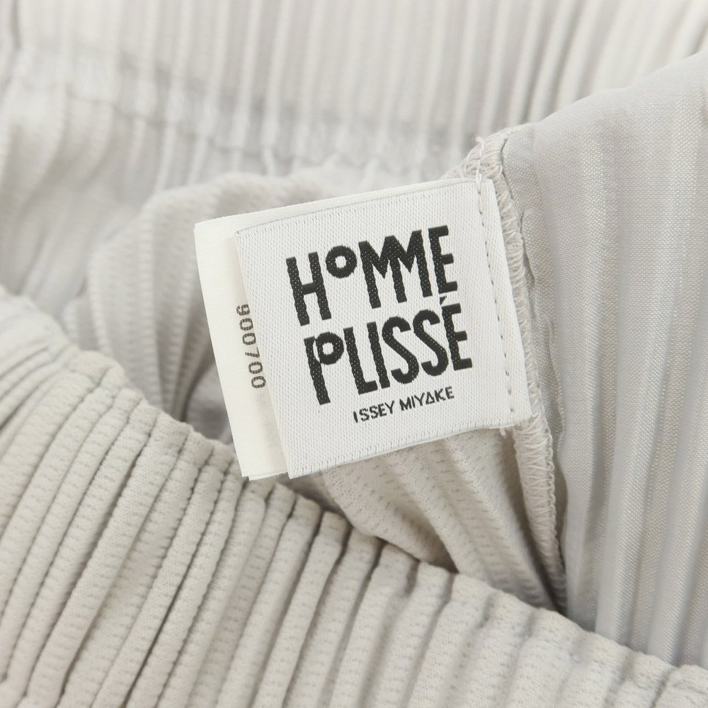 【中古】オム プリッセ イッセイミヤケ HOMME PLISSE ISSEY MIYAKE ポリエステル プリーツ イージーパンツ ライトグレー【 1 】【 状態ランクB 】【 メンズ 】