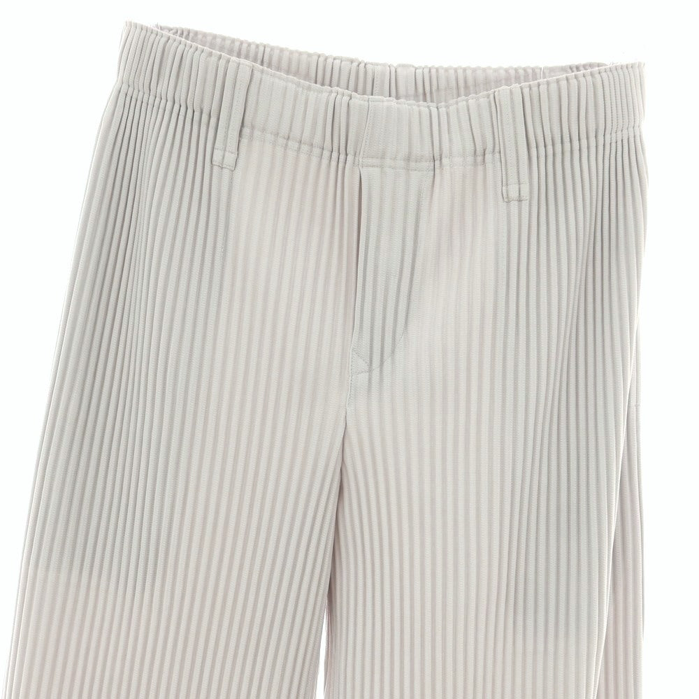 【中古】オム プリッセ イッセイミヤケ HOMME PLISSE ISSEY MIYAKE ポリエステル プリーツ イージーパンツ ライトグレー【 1 】【 状態ランクA 】【 メンズ 】