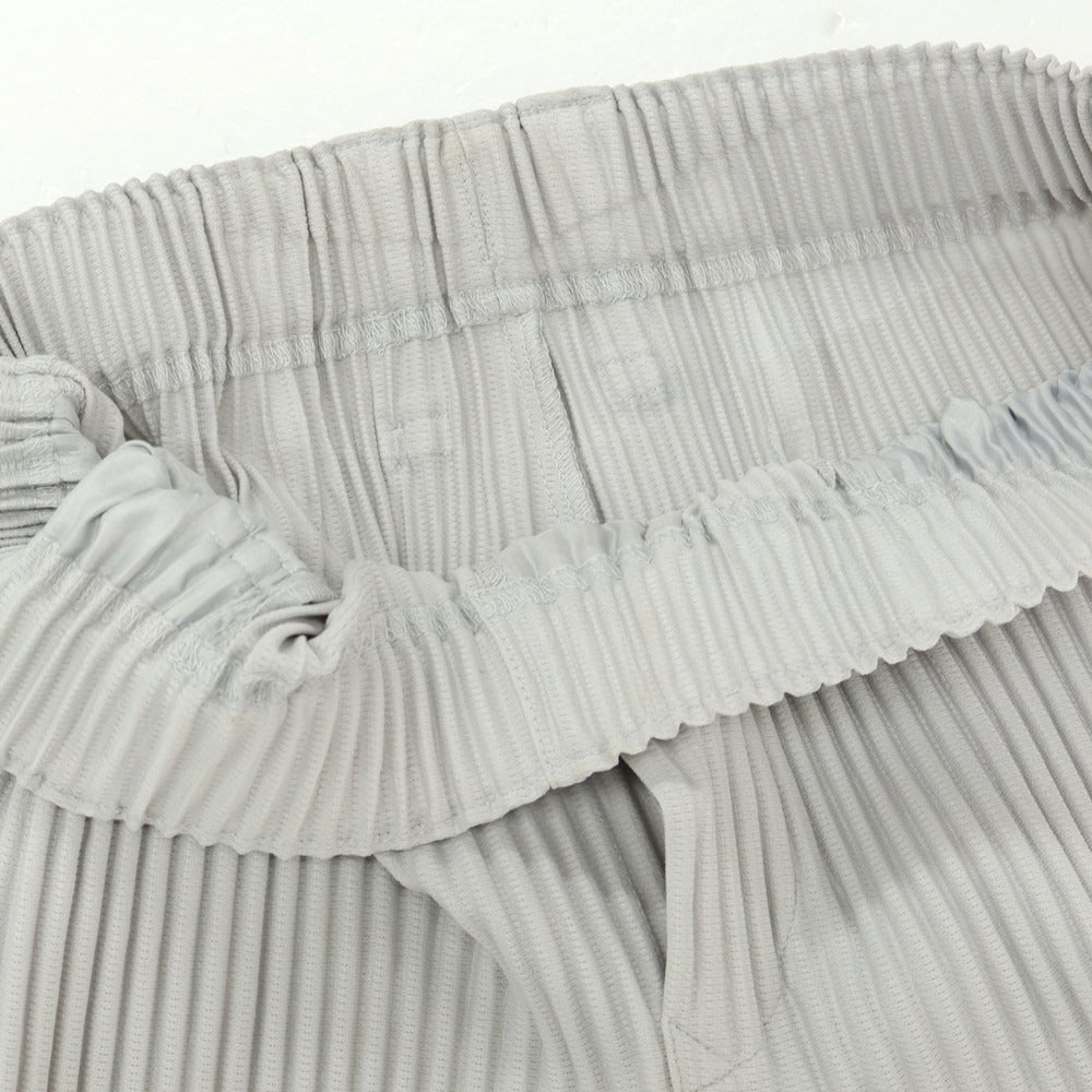 【中古】オム プリッセ イッセイミヤケ HOMME PLISSE ISSEY MIYAKE ポリエステル プリーツ イージーパンツ ライトグレー【 1 】【 状態ランクB 】【 メンズ 】