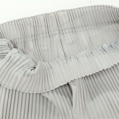 【中古】オム プリッセ イッセイミヤケ HOMME PLISSE ISSEY MIYAKE ポリエステル プリーツ イージーパンツ ライトグレー【 1 】【 状態ランクB 】【 メンズ 】