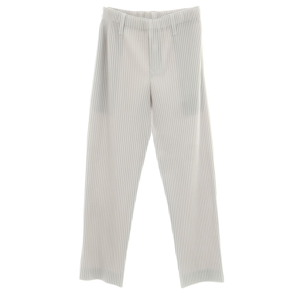 【中古】オム プリッセ イッセイミヤケ HOMME PLISSE ISSEY MIYAKE ポリエステル プリーツ イージーパンツ ライトグレー【サイズ1】【 状態ランクA 】【 メンズ 】[CPD]