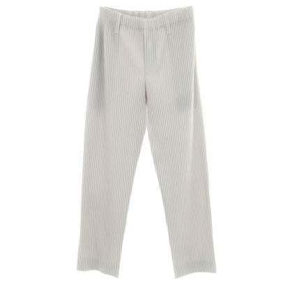【中古】オム プリッセ イッセイミヤケ HOMME PLISSE ISSEY MIYAKE ポリエステル プリーツ イージーパンツ ライトグレー【 1 】【 状態ランクA 】【 メンズ 】