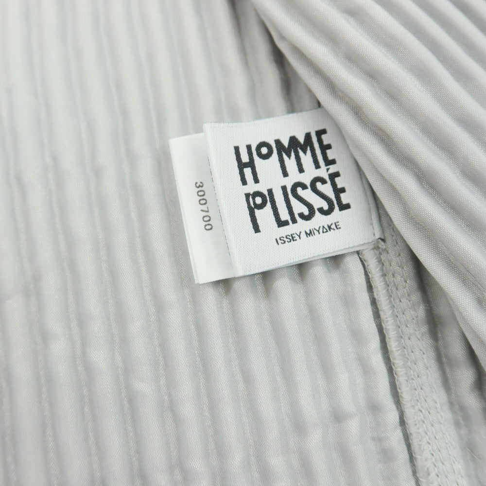 【中古】オム プリッセ イッセイミヤケ HOMME PLISSE ISSEY MIYAKE ポリエステル プリーツ加工 2B カジュアルジャケット ライトグレー【 サイズ3 】【 状態ランクA 】【 メンズ 】 [BPD]