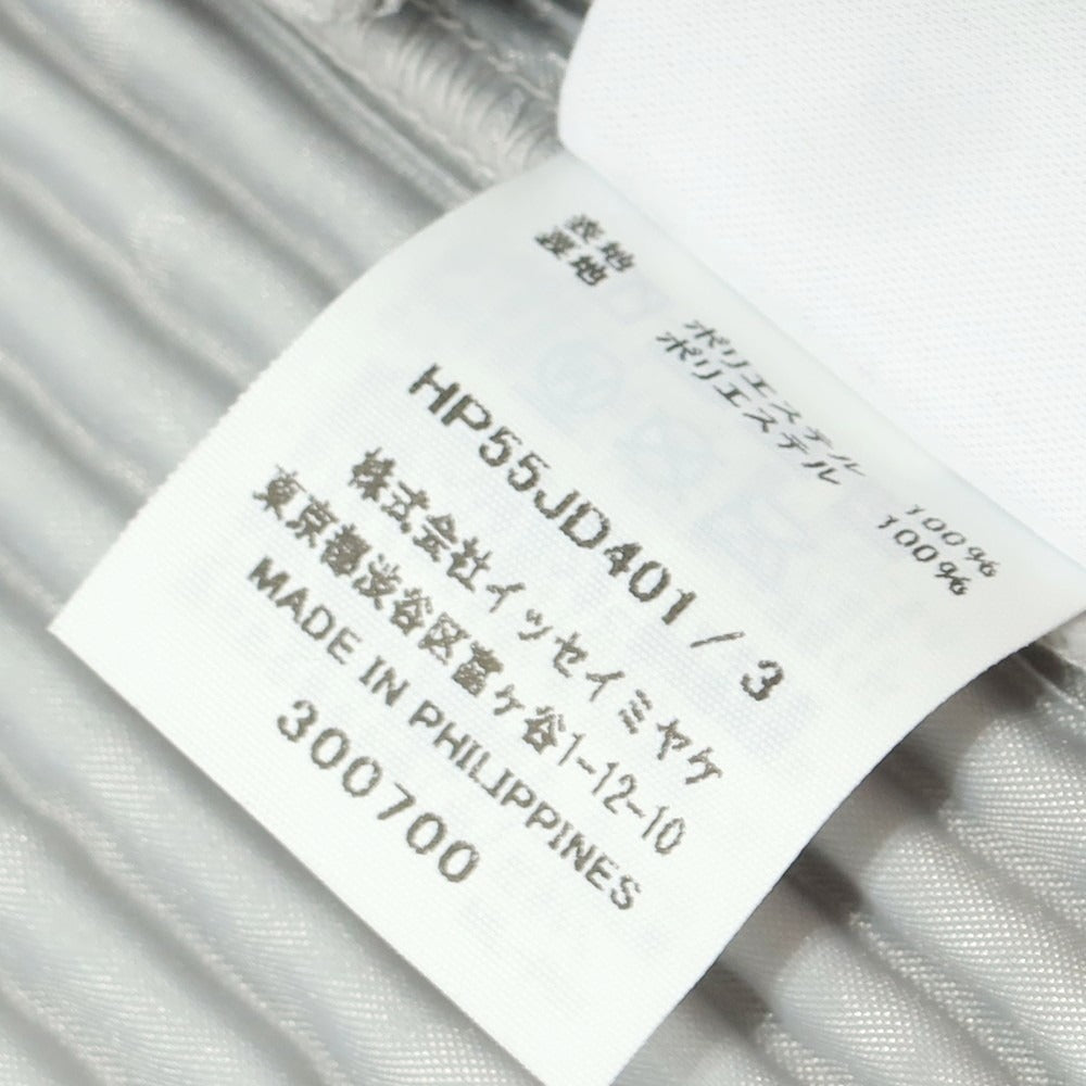 【中古】オム プリッセ イッセイミヤケ HOMME PLISSE ISSEY MIYAKE プリーツ加工ジャケット ライトグレー【 サイズ3 】【 状態ランクB 】【 メンズ 】 [BPD]