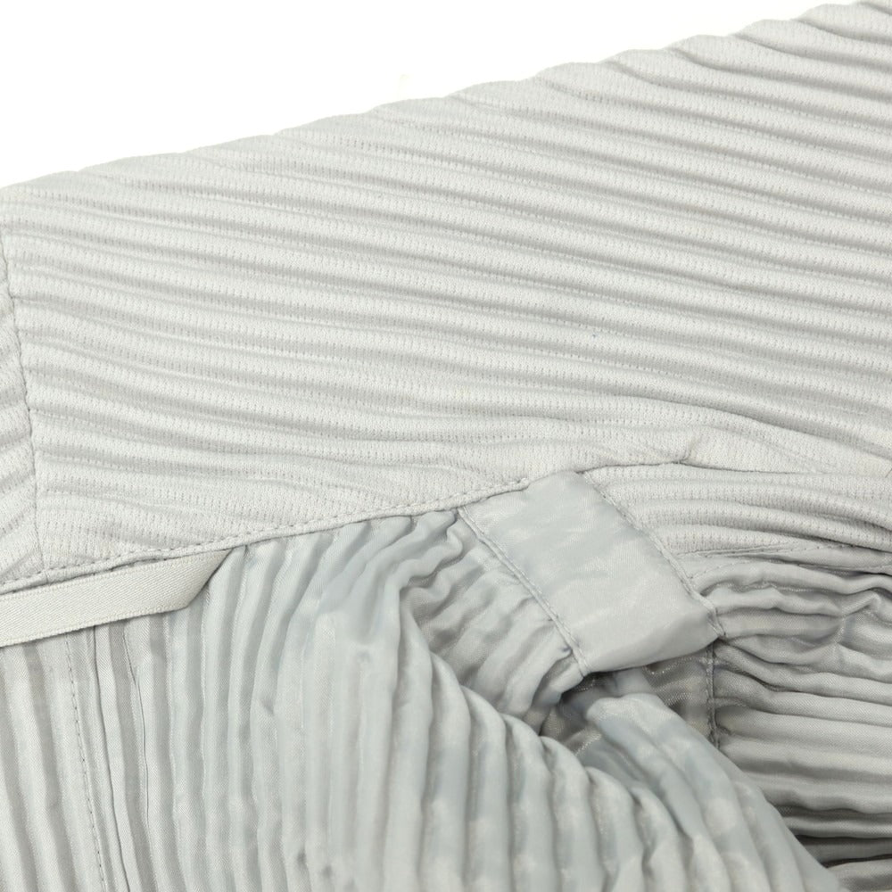 【中古】オム プリッセ イッセイミヤケ HOMME PLISSE ISSEY MIYAKE プリーツ加工ジャケット ライトグレー【 サイズ3 】【 状態ランクB 】【 メンズ 】 [BPD]