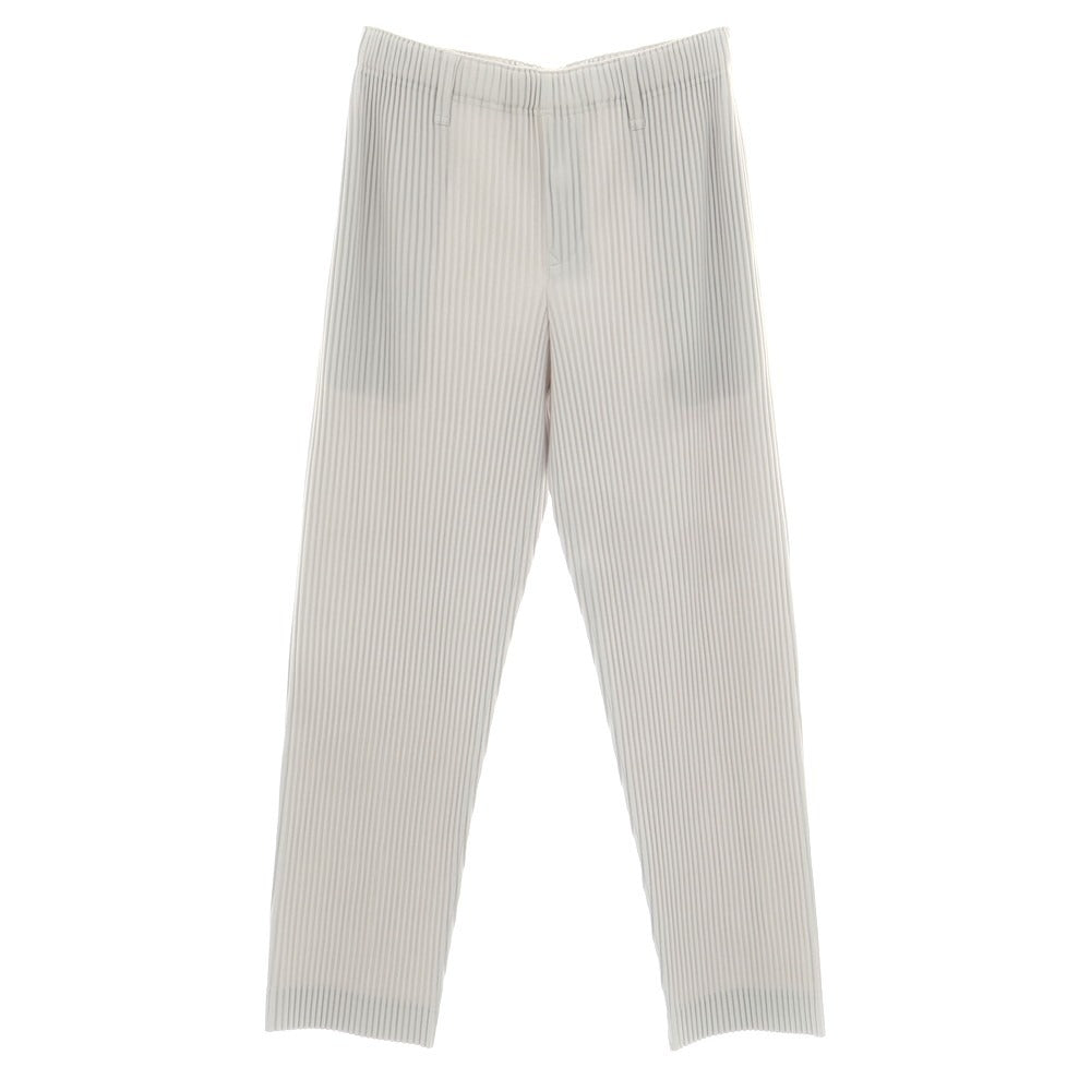 【中古】オム プリッセ イッセイミヤケ HOMME PLISSE ISSEY MIYAKE ポリエステル プリーツ イージーパンツ ライトグレー【サイズ3】【 状態ランクA 】【 メンズ 】[CPD]
