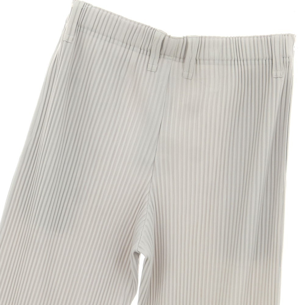 【中古】オム プリッセ イッセイミヤケ HOMME PLISSE ISSEY MIYAKE ポリエステル プリーツ イージーパンツ ライトグレー【サイズ3】【 状態ランクA 】【 メンズ 】[CPD]