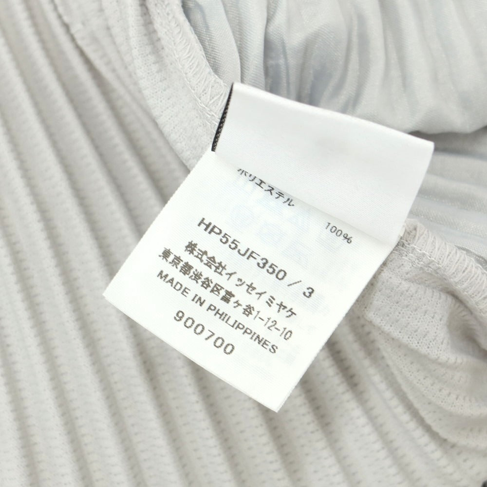 【中古】オム プリッセ イッセイミヤケ HOMME PLISSE ISSEY MIYAKE ポリエステル プリーツ イージーパンツ ライトグレー【サイズ3】【 状態ランクA 】【 メンズ 】[CPD]