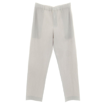 【中古】オム プリッセ イッセイミヤケ HOMME PLISSE ISSEY MIYAKE ポリエステル プリーツ イージーパンツ ライトグレー【 3 】【 状態ランクA 】【 メンズ 】
