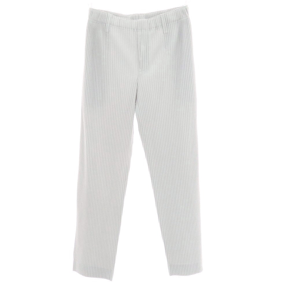 【中古】オム プリッセ イッセイミヤケ HOMME PLISSE ISSEY MIYAKE ポリエステル プリーツ イージーパンツ ライトグレー【 3 】【 状態ランクA 】【 メンズ 】