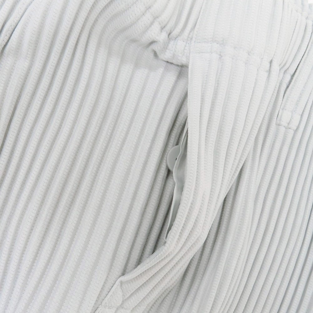 【中古】オム プリッセ イッセイミヤケ HOMME PLISSE ISSEY MIYAKE ポリエステル プリーツ イージーパンツ ライトグレー【 3 】【 状態ランクA 】【 メンズ 】