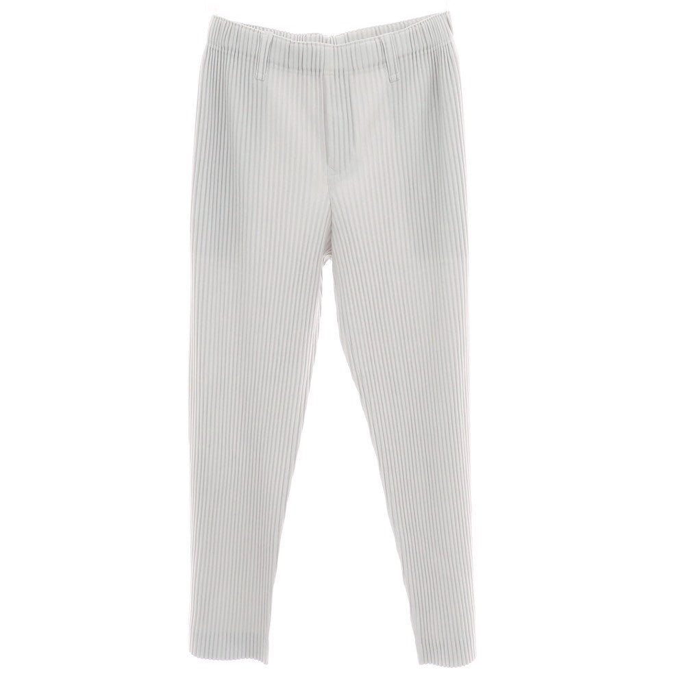 【中古】オム プリッセ イッセイミヤケ HOMME PLISSE ISSEY MIYAKE ポリエステル プリーツ イージーパンツ ライトグレー【サイズ3】【 状態ランクA 】【 メンズ 】[CPD]