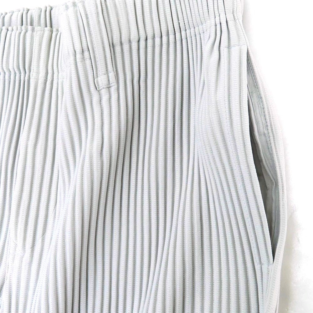 【中古】オム プリッセ イッセイミヤケ HOMME PLISSE ISSEY MIYAKE ポリエステル プリーツ イージーパンツ ライトグレー【サイズ3】【 状態ランクA 】【 メンズ 】[CPD]