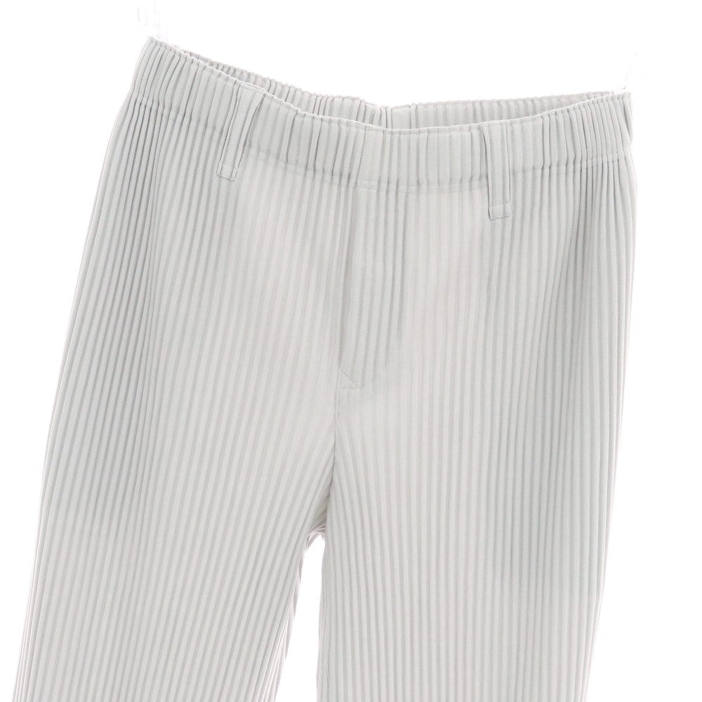 【中古】オム プリッセ イッセイミヤケ HOMME PLISSE ISSEY MIYAKE ポリエステル プリーツ イージーパンツ ライトグレー【サイズ3】【 状態ランクA 】【 メンズ 】[CPD]