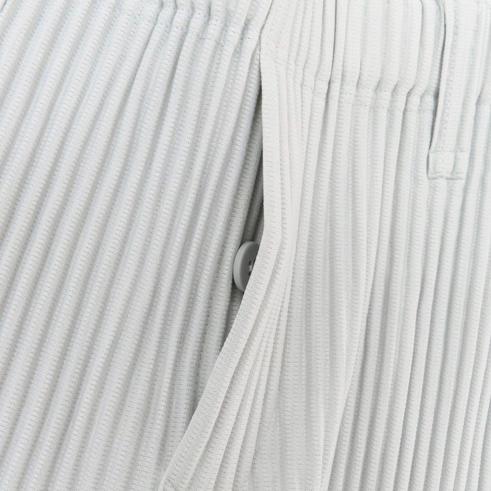 【中古】オム プリッセ イッセイミヤケ HOMME PLISSE ISSEY MIYAKE ポリエステル プリーツ イージーパンツ ライトグレー【 3 】【 状態ランクA 】【 メンズ 】