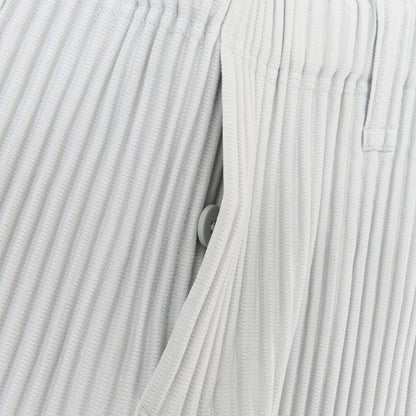 【中古】オム プリッセ イッセイミヤケ HOMME PLISSE ISSEY MIYAKE ポリエステル プリーツ イージーパンツ ライトグレー【 3 】【 状態ランクA 】【 メンズ 】