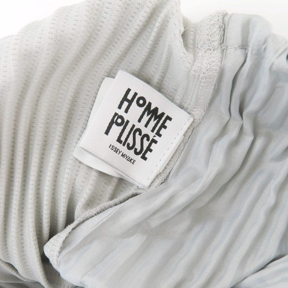 【中古】オム プリッセ イッセイミヤケ HOMME PLISSE ISSEY MIYAKE ポリエステル プリーツ イージーパンツ ライトグレー【サイズ3】【 状態ランクA 】【 メンズ 】[CPD]
