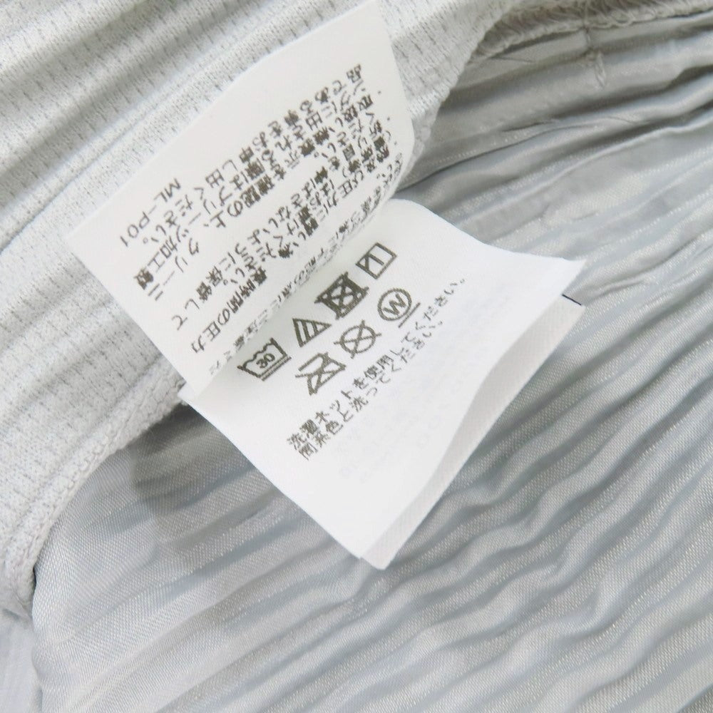 【中古】オム プリッセ イッセイミヤケ HOMME PLISSE ISSEY MIYAKE ポリエステル プリーツ イージーパンツ ライトグレー【サイズ3】【 状態ランクA 】【 メンズ 】[CPD]