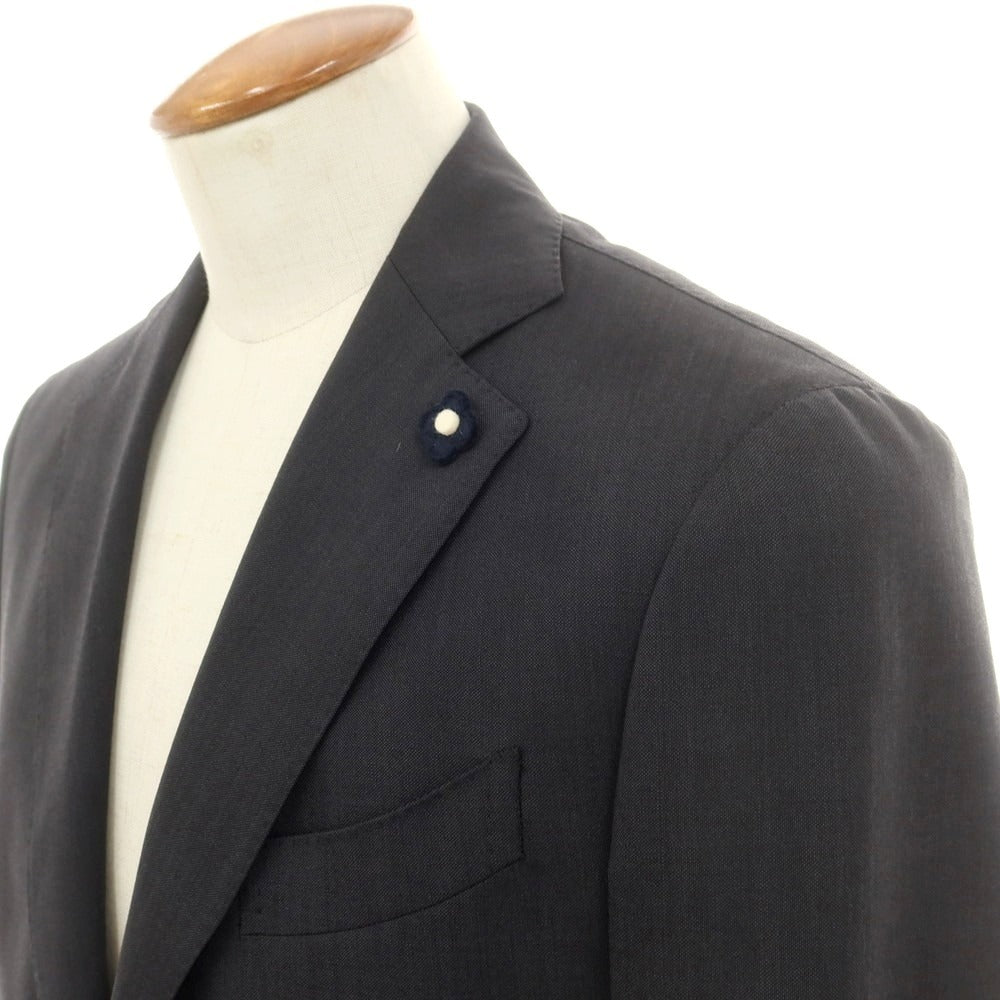 【中古】ラルディーニ LARDINI ウール 3つボタンスーツ ダークグレー【 46 】【 状態ランクB 】【 メンズ 】
