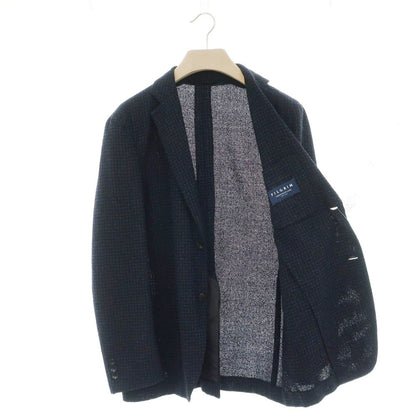 【中古】トゥモローランド TOMORROWLAND レーヨンウールナイロン ジャージージャケット ブラックxブルー【 48 】【 状態ランクB 】【 メンズ 】