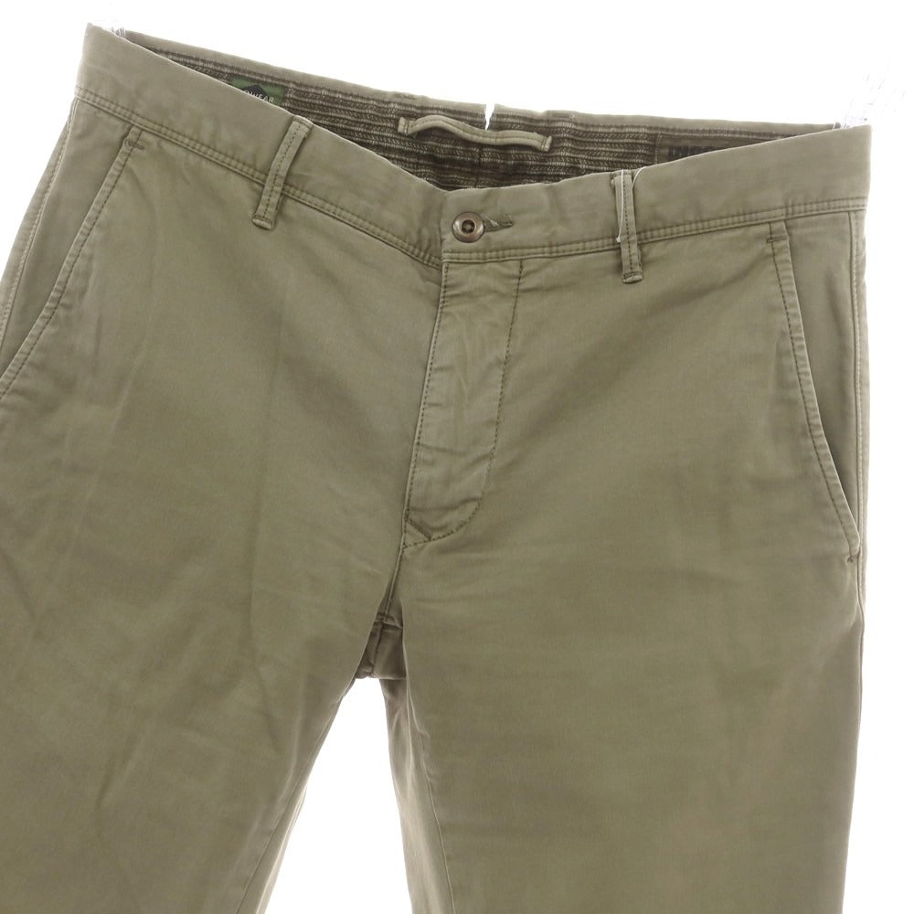 【中古】インコテックス スラックス INCOTEX SLACKS ストレッチ コットン カジュアルスラックスパンツ オリーブ【 31 】【 状態ランクC 】【 メンズ 】