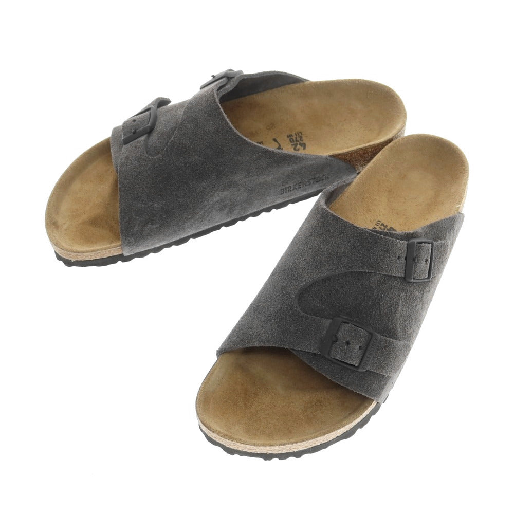 【中古】ビルケンシュトック BIRKENSTOCK ZURICH BS スエード サンダル ベルベットグレー【 42 】【 状態ランクB 】【 メンズ 】