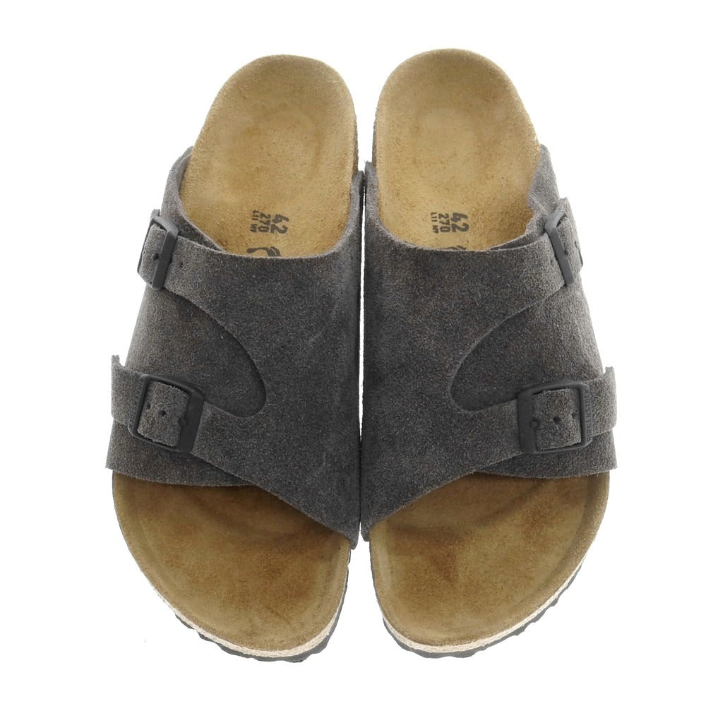 【中古】ビルケンシュトック BIRKENSTOCK ZURICH BS スエード サンダル ベルベットグレー【 42 】【 状態ランクB 】【 メンズ 】