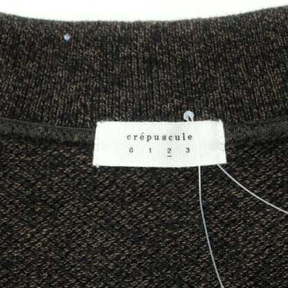 【中古】クレプスキュール crepuscule URBAN RESEARCH別注 2025年春夏 コットンリネン スキッパー 半袖 ポロニット ブラックxブラウン【 2 】【 状態ランクB 】【 メンズ 】