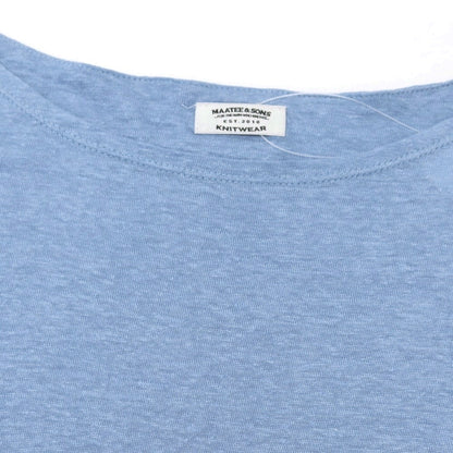 【中古】マーティーアンドサンズ MAATEE＆SONS 2025年春夏 リネン ボートネック 長袖Ｔシャツ ライトブルー【 2 】【 状態ランクB 】【 メンズ 】