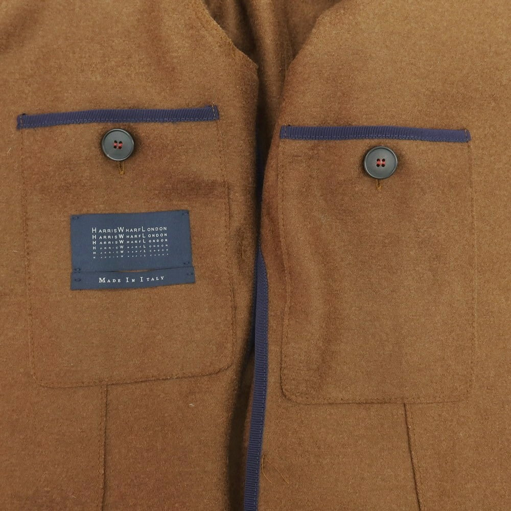 【中古】ハリスワーフロンドン HARRIS WHARF LONDON ウール カジュアルジャケット ブラウン【 46 】【 状態ランクB 】【 メンズ 】