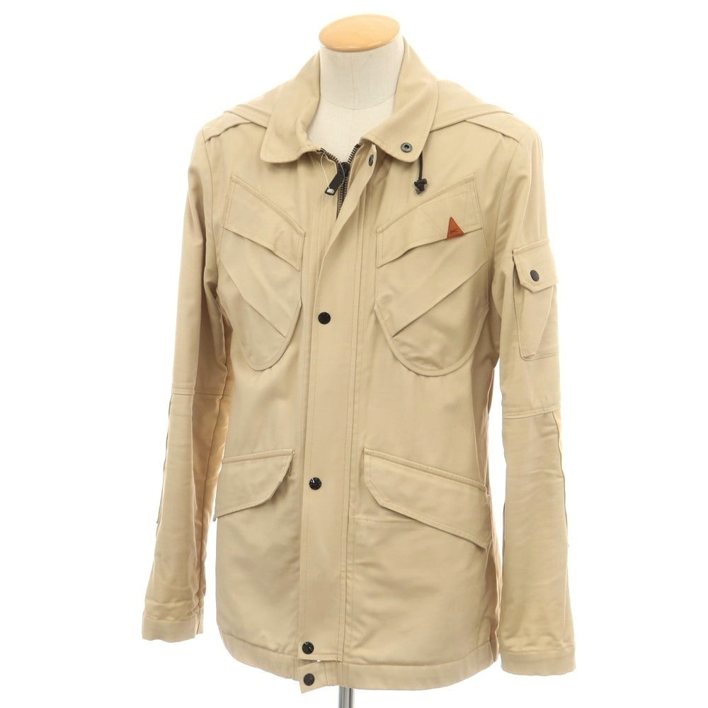 【中古】デンハム DENHAM コットン フーデッド ミリタリージャケット ベージュ【 サイズS 】【 状態ランクC 】【 メンズ 】 [CPD]