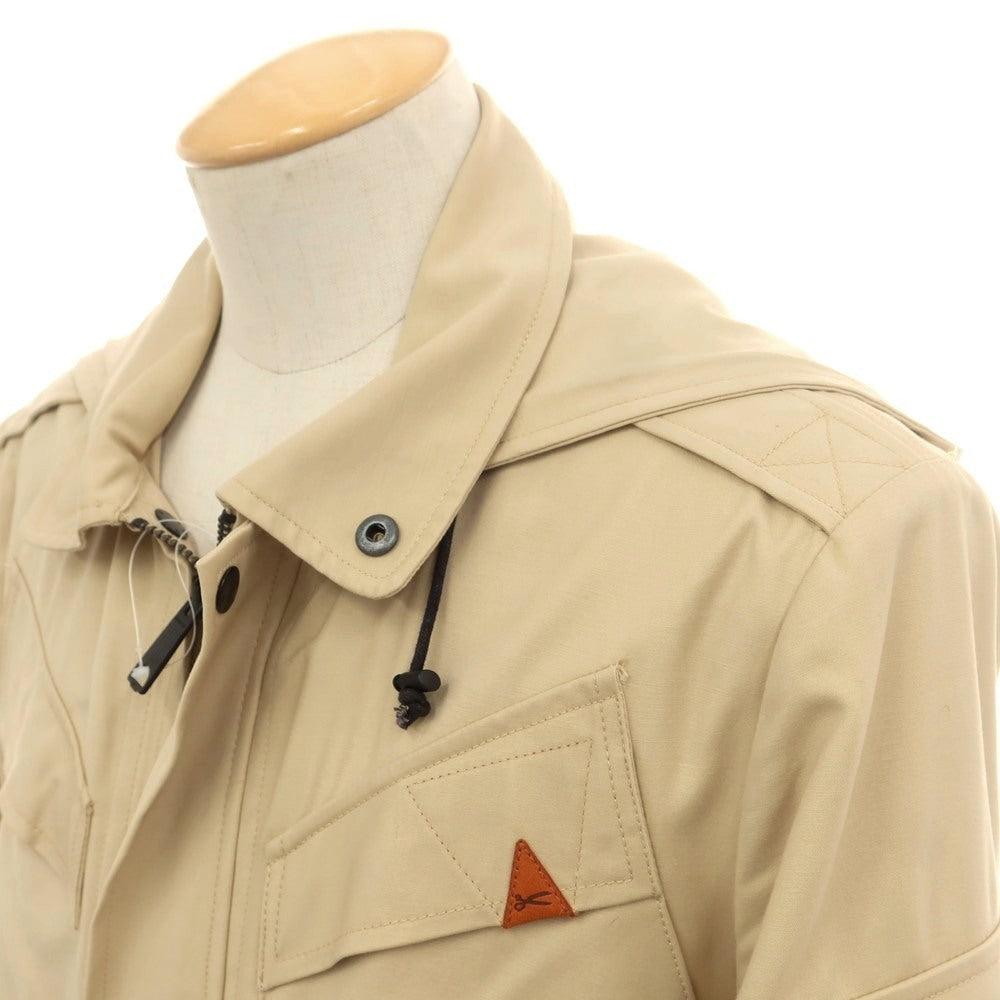【中古】デンハム DENHAM コットン フーデッド ミリタリージャケット ベージュ【 サイズS 】【 状態ランクC 】【 メンズ 】 [CPD]