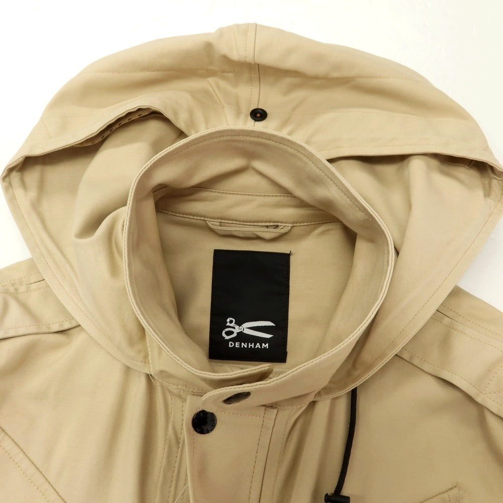 【中古】デンハム DENHAM コットン フーデッド ミリタリージャケット ベージュ【 サイズS 】【 状態ランクC 】【 メンズ 】 [CPD]