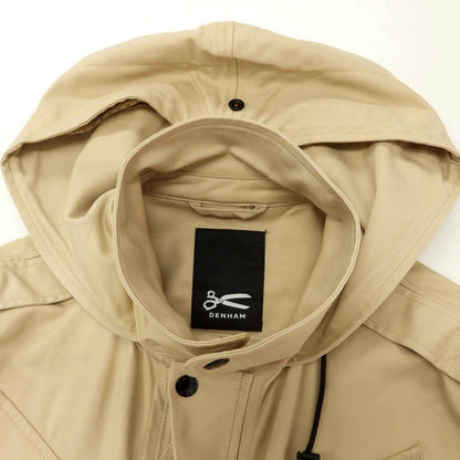 【中古】デンハム DENHAM コットン フーデッドミリタリージャケット ベージュ【 S 】【 状態ランクC 】【 メンズ 】