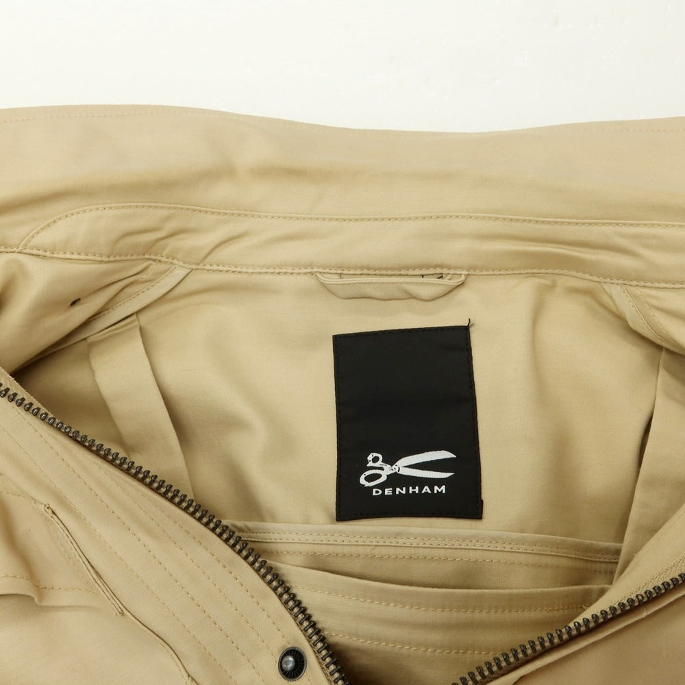 【中古】デンハム DENHAM コットン フーデッド ミリタリージャケット ベージュ【 サイズS 】【 状態ランクC 】【 メンズ 】 [CPD]
