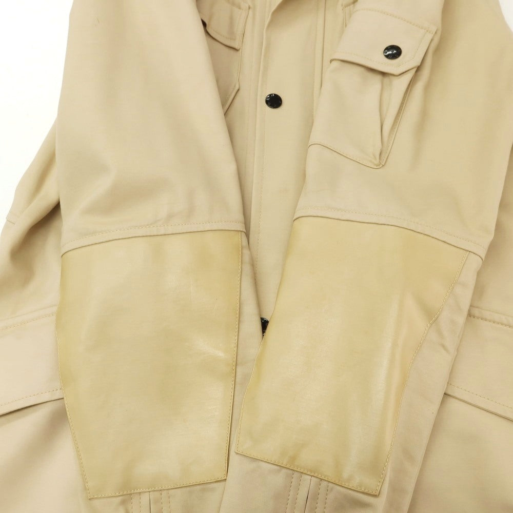 【中古】デンハム DENHAM コットン フーデッド ミリタリージャケット ベージュ【 サイズS 】【 状態ランクC 】【 メンズ 】 [CPD]