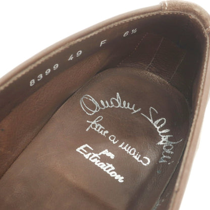 【中古】サントーニ Santoni スエード Uチップリボンローファー ブラウン【 6 1/2 F 】【 状態ランクB 】【 メンズ 】