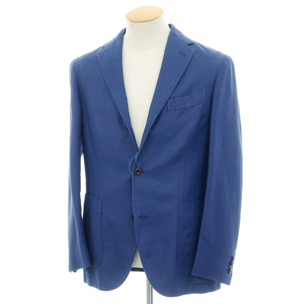 【中古】ボリオリ BOGLIOLI COAT コットンリネン テーラードジャケット ブルー【 44 】【 状態ランクC 】【 メンズ 】