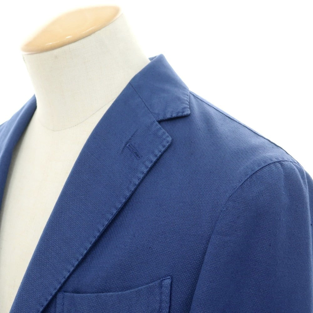 【中古】ボリオリ BOGLIOLI COAT コットンリネン テーラードジャケット ブルー【 44 】【 状態ランクC 】【 メンズ 】