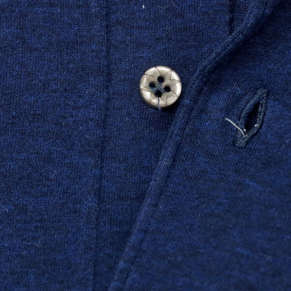 【中古】オリアン ORIAN コットン 長袖ポロシャツ ネイビー【 M 】【 状態ランクC 】【 メンズ 】