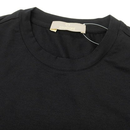 【中古】クルチアーニ CRUCIANI ストレッチ コットン クルーネック 半袖Ｔシャツ ブラック【 46 】【 状態ランクA 】【 メンズ 】