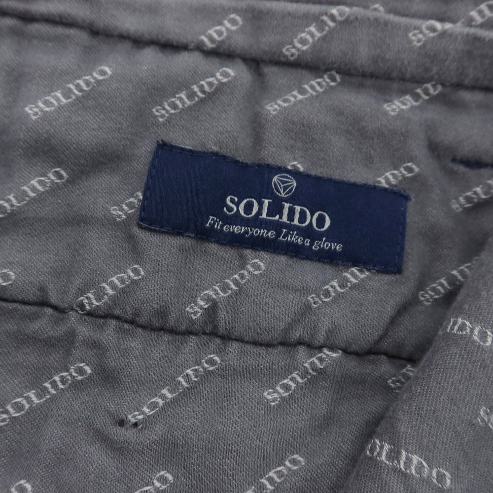 【中古】ソリード SOLIDO コットン ジャージー カモフラ イージースラックスパンツ グレー系【サイズ2】【 状態ランクC 】【 メンズ 】[EPD]