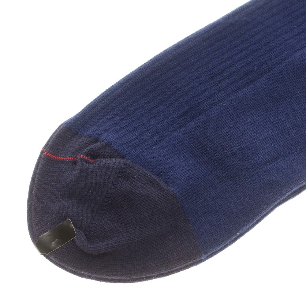 【中古】【未使用】イセタンメンズ ISETAN MENS ・リブ ソックス ネイビー【 25-26cm 】【 状態ランクS 】【 メンズ 】