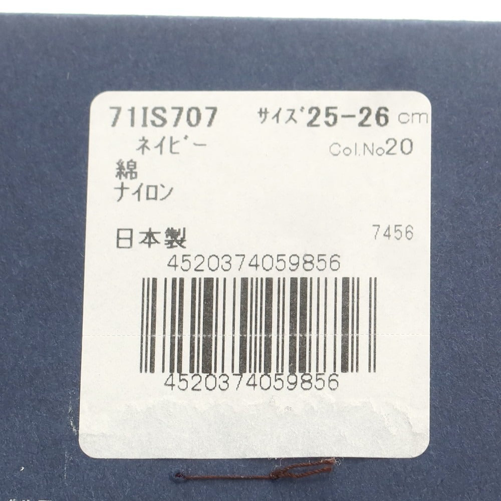 【中古】【未使用】イセタンメンズ ISETAN MENS ・リブ ソックス ネイビー【 25-26cm 】【 状態ランクS 】【 メンズ 】