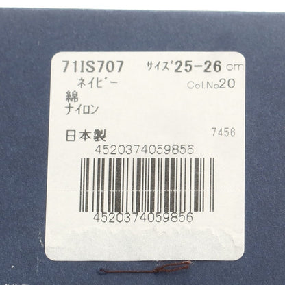 【中古】【未使用】イセタンメンズ ISETAN MENS ・リブ ソックス ネイビー【 25-26cm 】【 状態ランクS 】【 メンズ 】