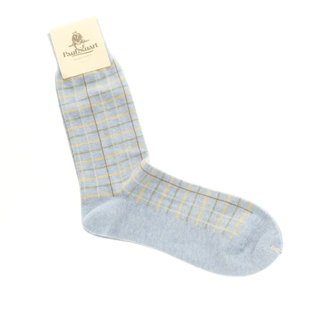 【中古】【未使用】ポールスチュアート PAUL STUART ソックス ライトブルーxマルチカラー【 25-26cm 】【 状態ランクS 】【 メンズ 】