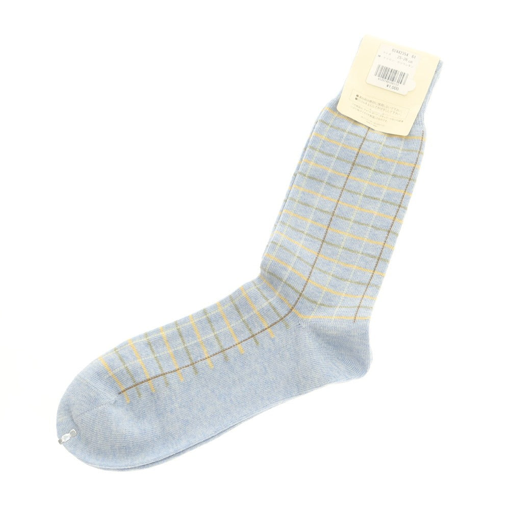 【中古】【未使用】ポールスチュアート PAUL STUART ソックス ライトブルーxマルチカラー【 25-26cm 】【 状態ランクS 】【 メンズ 】