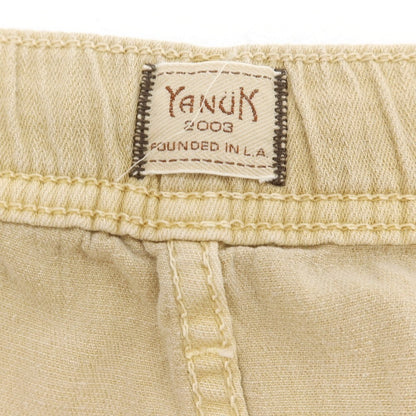 【中古】ヤヌーク YANUK ストレッチ コットンレーヨンリネン イージー 5ポケットパンツ ベージュ【 S 】【 状態ランクB 】【 メンズ 】