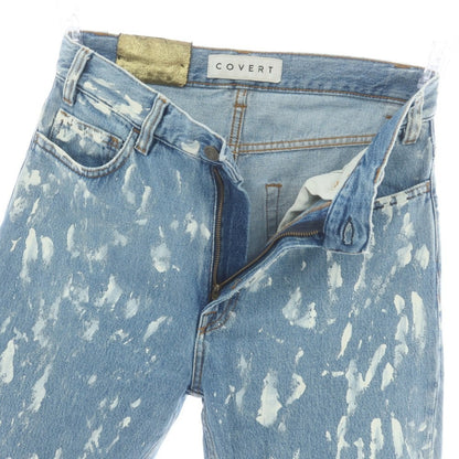 【中古】コーベルト COVERT ダメージ＆ペイント加工 コットン ジーンズ デニムパンツ ブルー【 表記なし（M位） 】【 状態ランクC 】【 メンズ 】