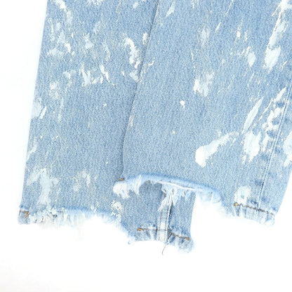 【中古】コーベルト COVERT ダメージ＆ペイント加工 コットン ジーンズ デニムパンツ ブルー【 表記なし（M位） 】【 状態ランクC 】【 メンズ 】